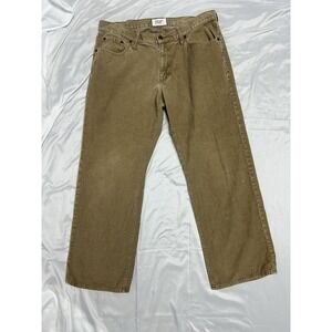 Old Navy Pants Mens 36x30 Brown Khaki Corduroy 5 Pocket Straight Leg Casual
